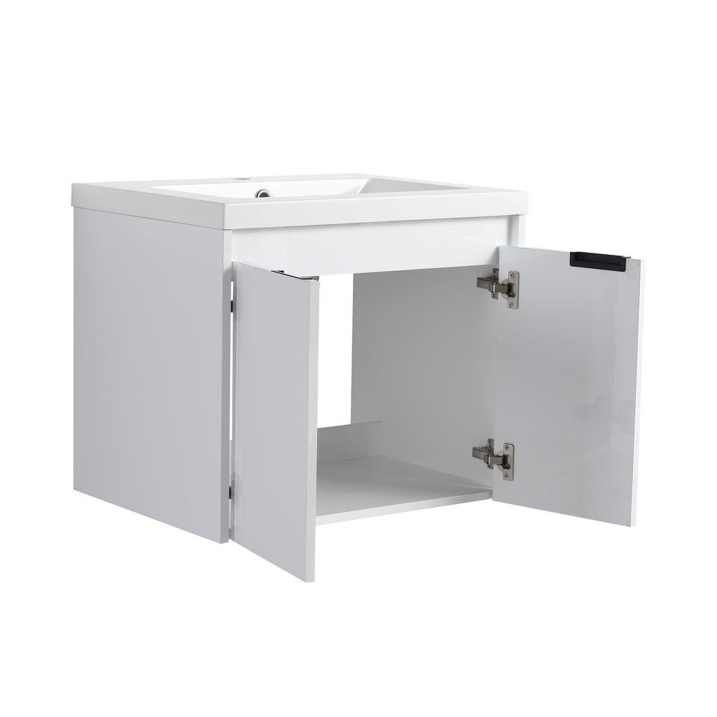 24" Bathroom Vanity With Resin Sink