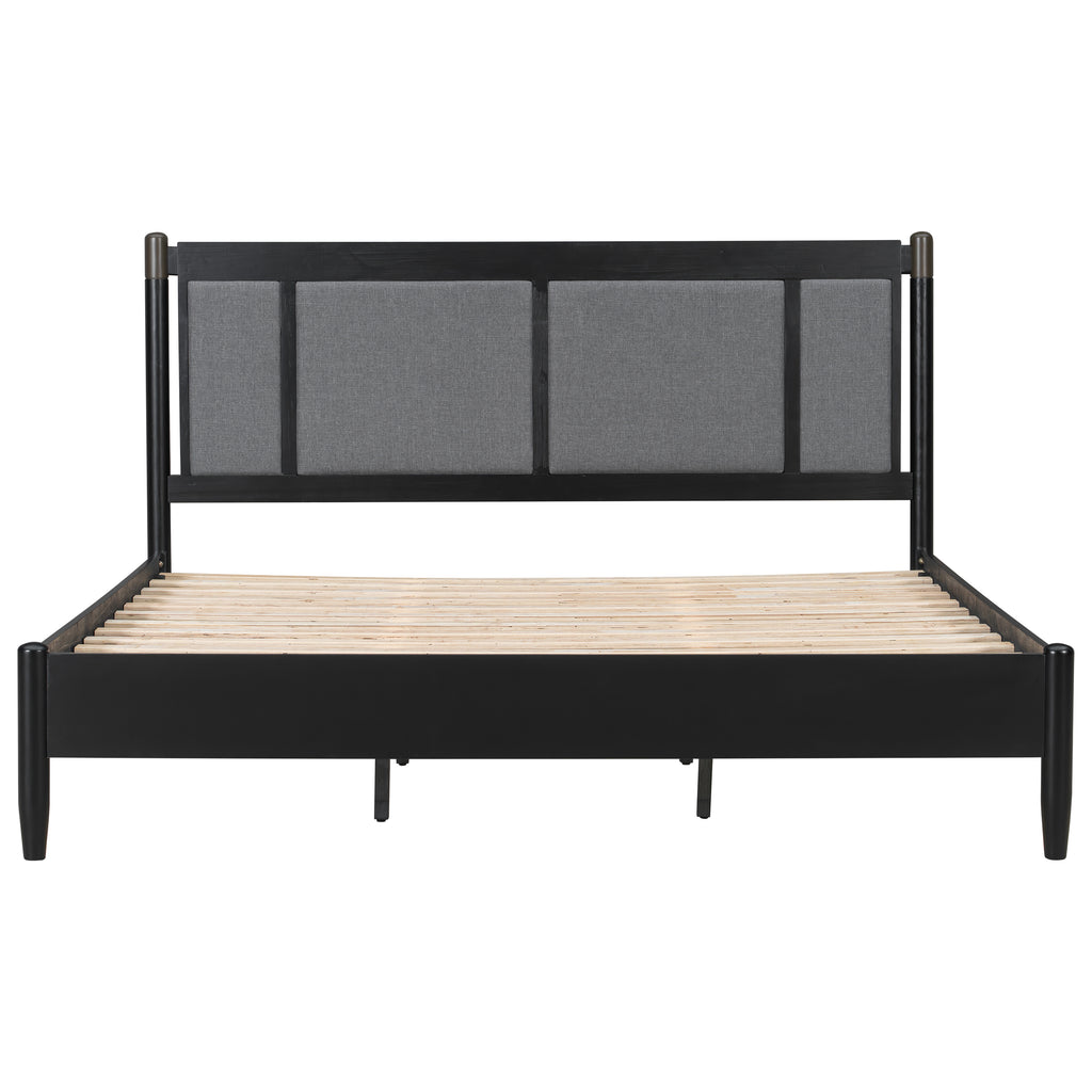 Solid Wood King Bed - Heavy Duty Support