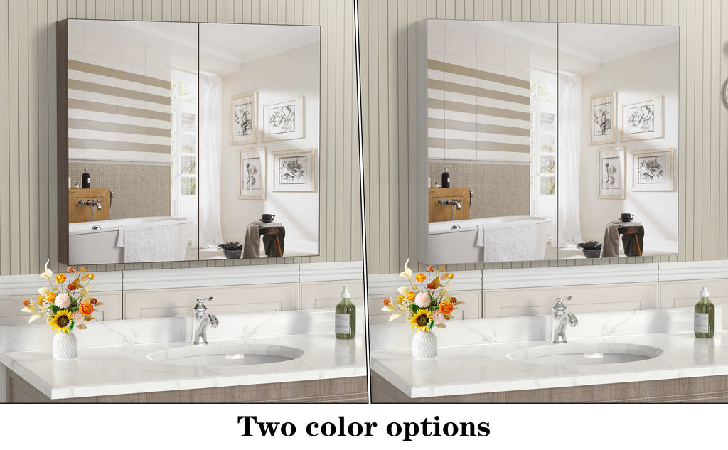 32x28 Medicine Cabinet with Mirror for Bathroom