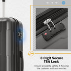 2 Piece Luggage Set with Expandable Spinner Wheels