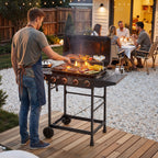 4 Burner BBQ Propane Gas Grill with Side Burner