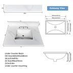 31-Inch Quartz Bathroom Vanity Top