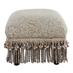 Fiona Accent Footstool Ottoman, Silvery-Blue