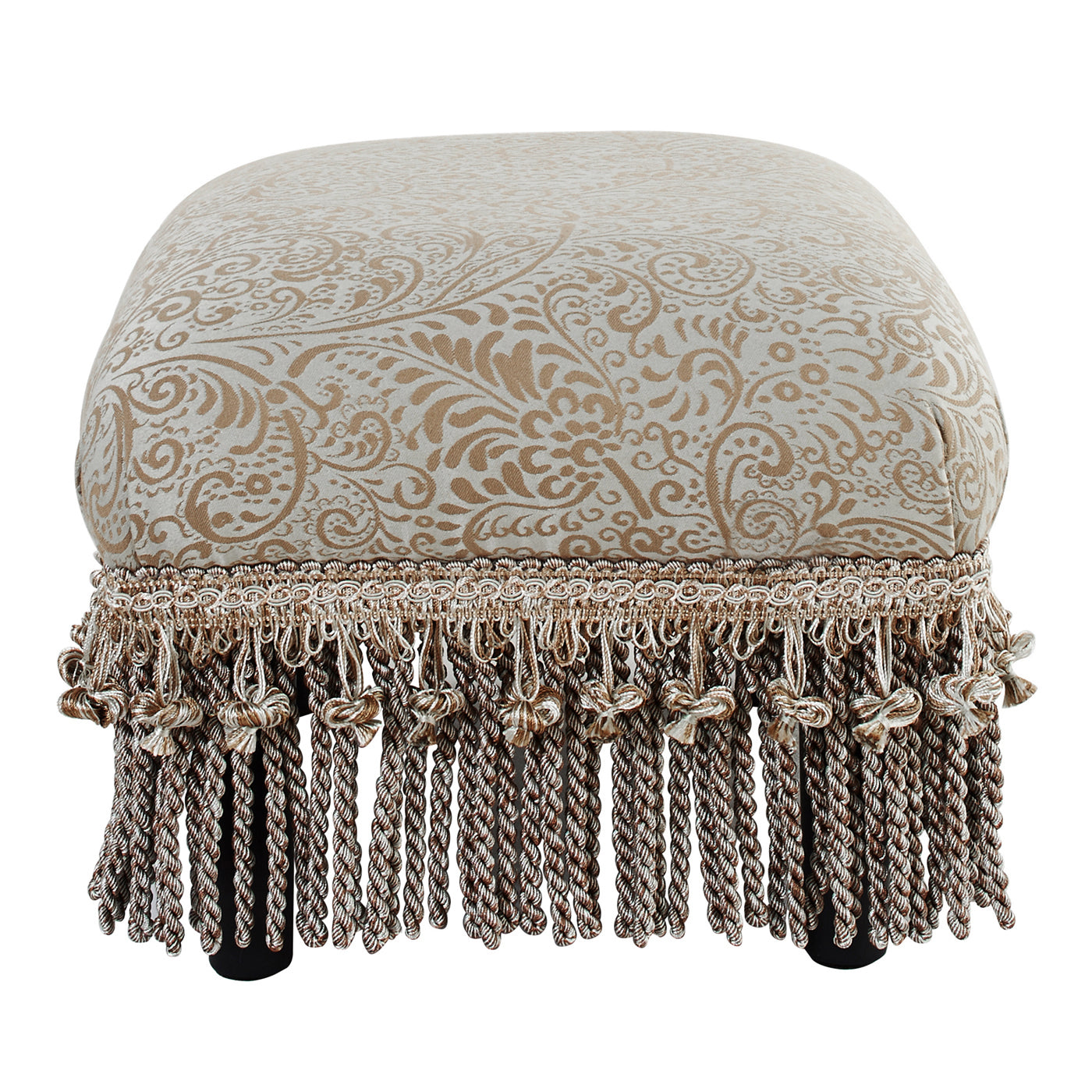 Fiona Accent Footstool Ottoman, Silvery-Blue