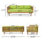 Claremont 3 Seater Daybed + Acacia Wood Table Set