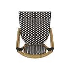 Outdoor PE Rattan and Aluminum French Bistro Chair Set of 2