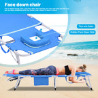 3-in-1 Heavy Duty Tanning Chair with Face Hole