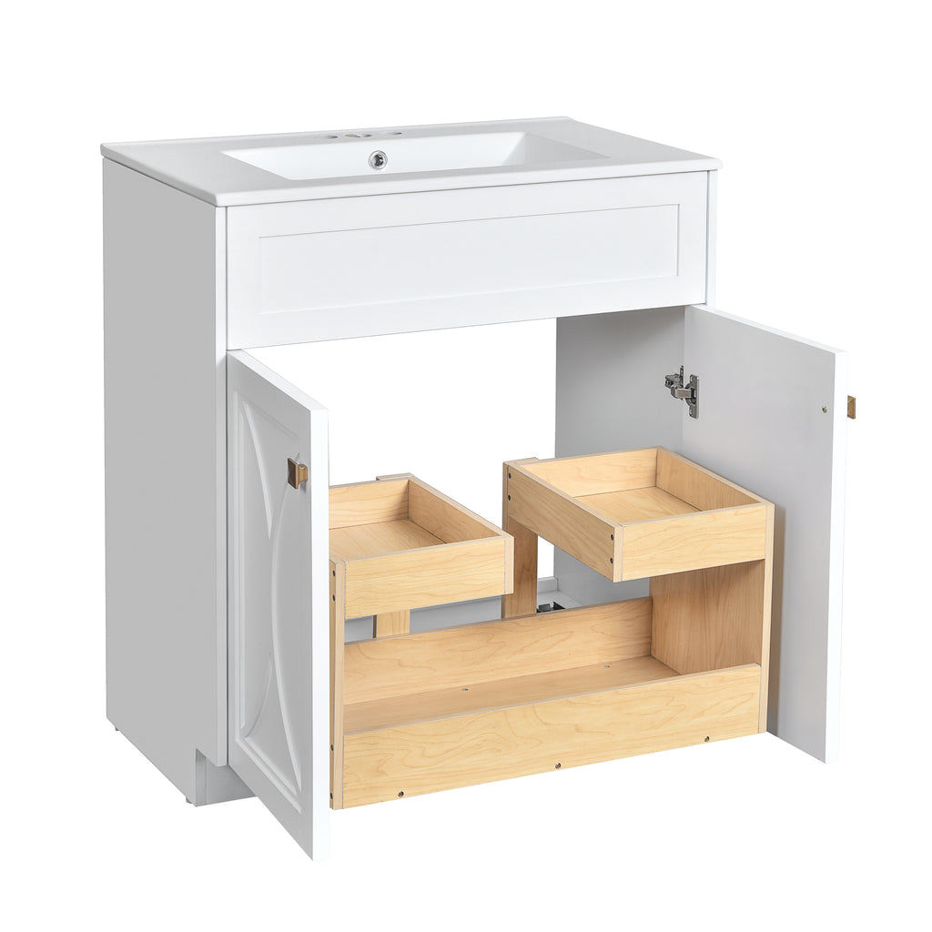 30'' Bathroom Vanity with Ceramic Sink Combo