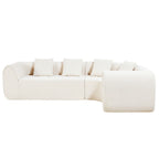 110" Modern Curved L-Shaped Modular Sectional Sofa