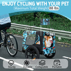 Outdoor Heavy Duty Collapsible Pet Bike Trailer
