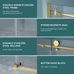 48"W x 76"H Single-Slide Shower Door