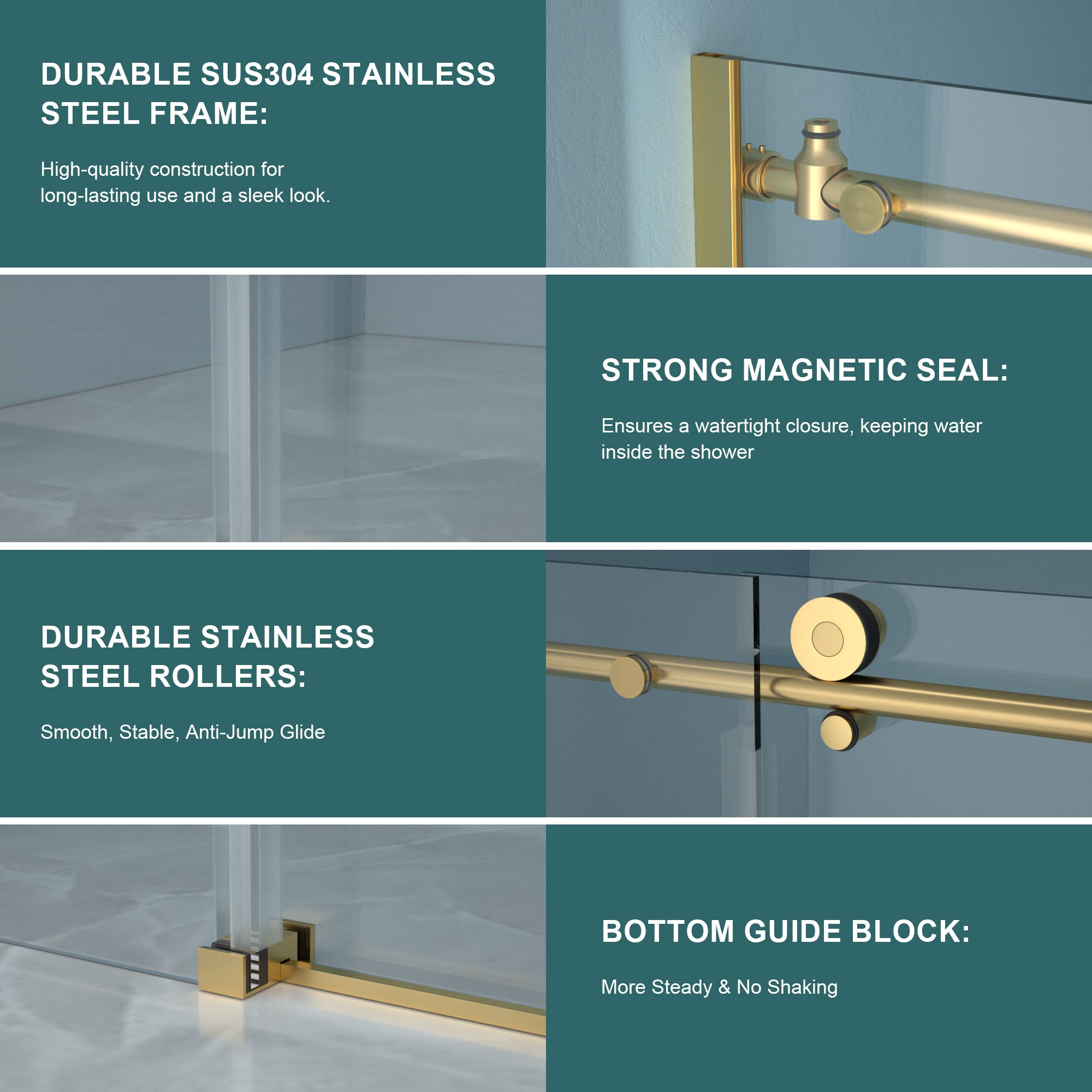 48"W x 76"H Single-Slide Shower Door