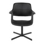Mid-Century Modern Swivel Accent Chair with X-Pedestal Base