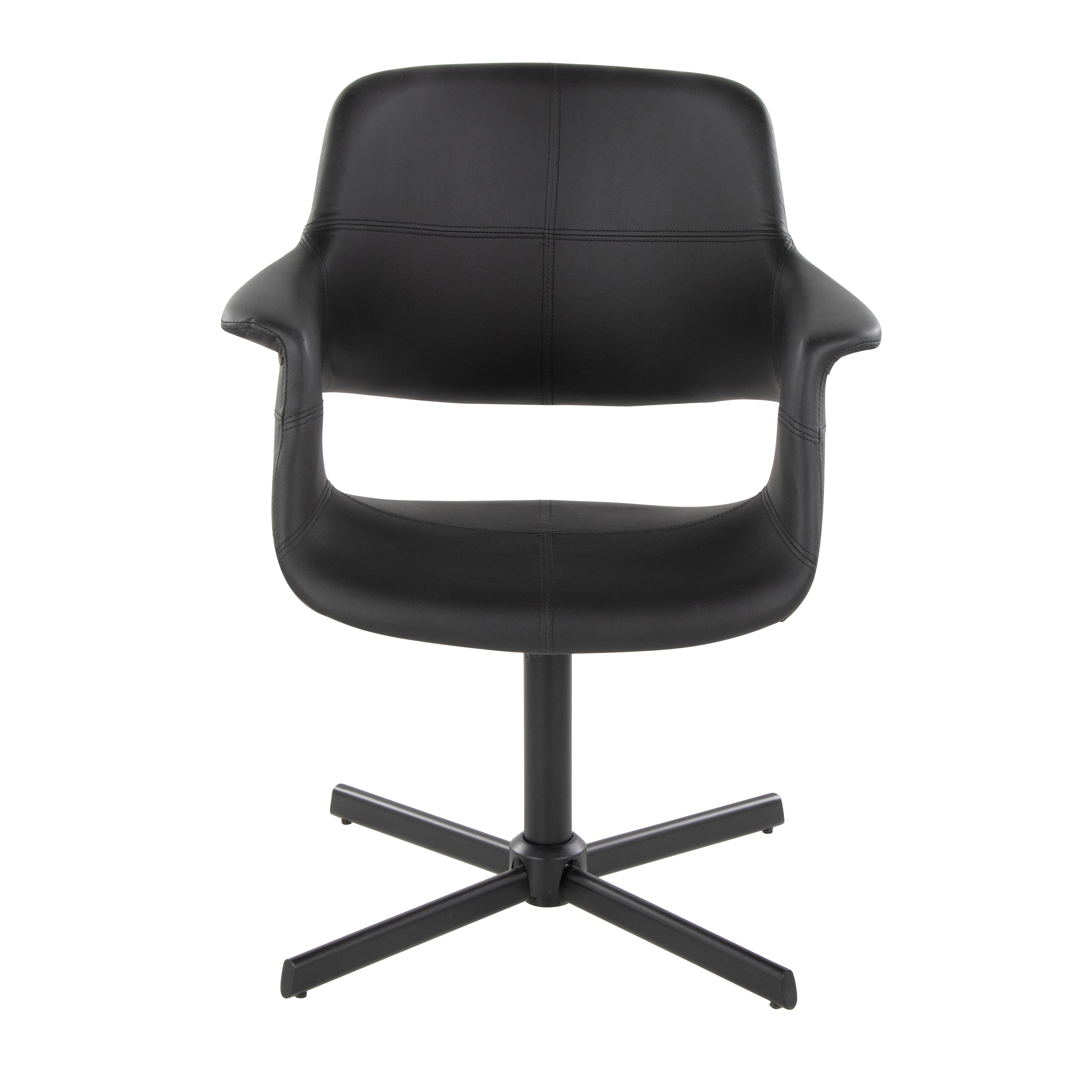 Mid-Century Modern Swivel Accent Chair with X-Pedestal Base
