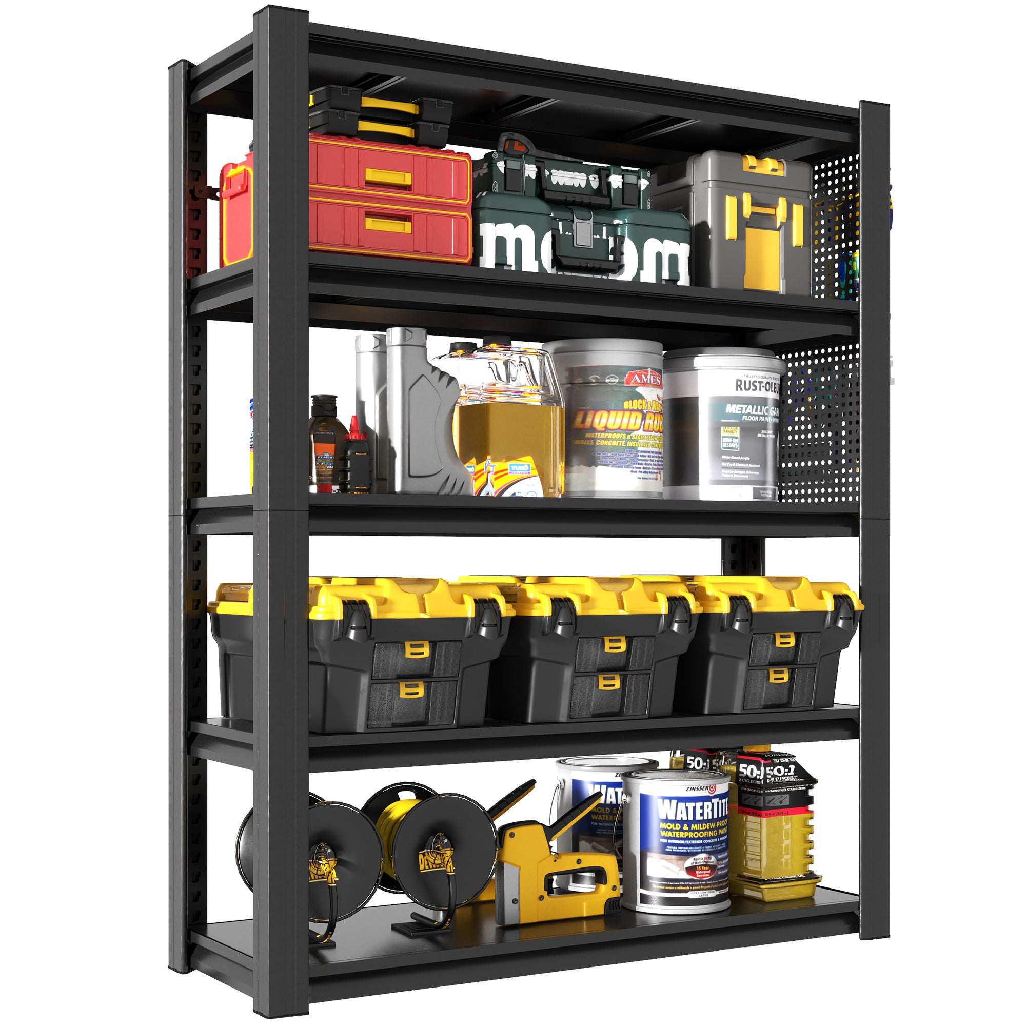Heavy-Duty 5-Tier Adjustable Storage Shelving Unit - 78"H