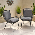 Mccaskill Patio Chair with Cushions (Set of 2)