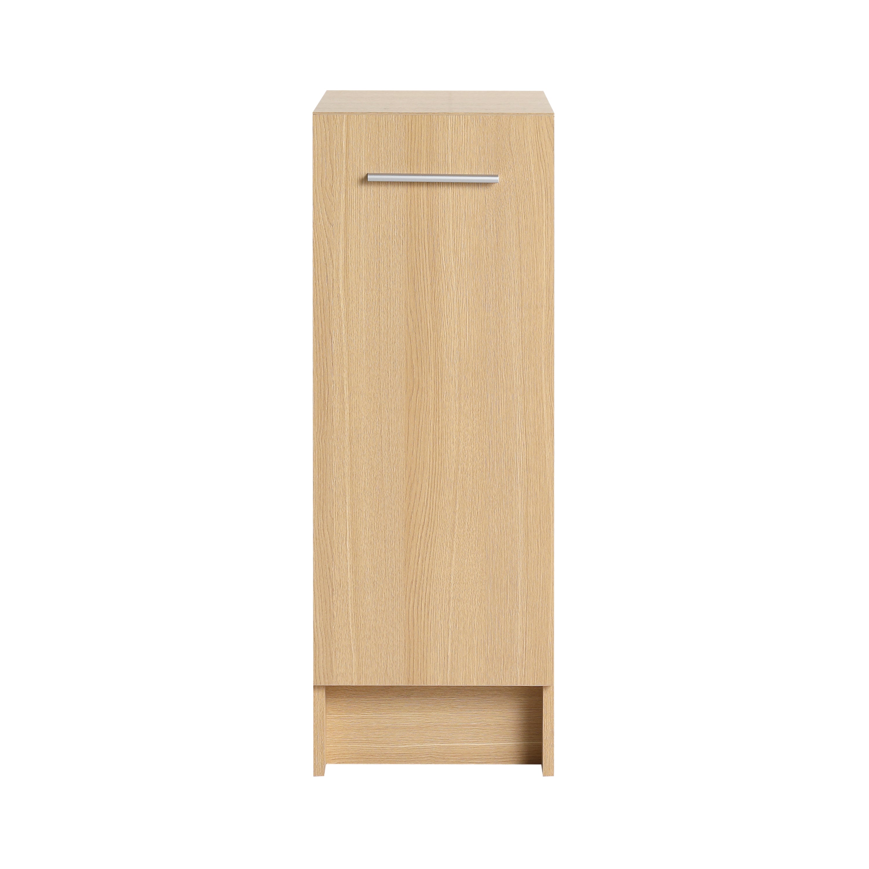 12" Slim Freestanding Bathroom Storage Cabinet, Light