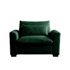 Green Corduroy Deep Seat Single Sofa Accent Chair