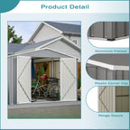 10 x 12 Ft. Outdoor Storage Shed with Floor Frame Kit