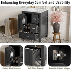 Modern 24-Inch Bathroom Vanity with Ceramic Sink