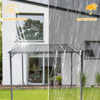 Outdoor Metal Pergola 8' x 10' with Inclined Roof