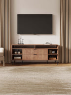 Dumbo 63" Fluted TV Stand in Golden