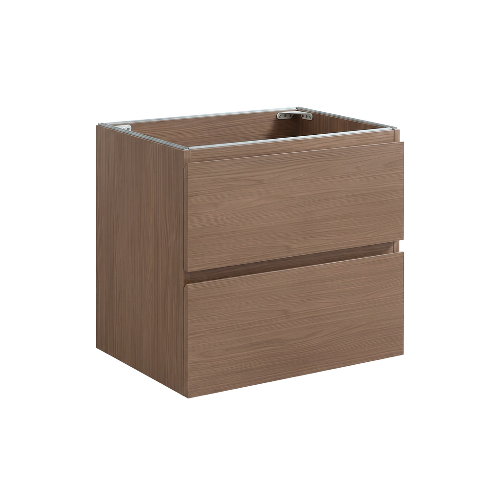 Alice Wall Mount Bathroom Vanity Cabinet, 24-Inch, Walnut Brown