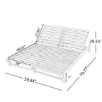 Light Teak Finish Acacia Wood Double Chaise Lounger