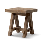 Hawthorne 18" Square Reclaimed Elm Trestle Side Table