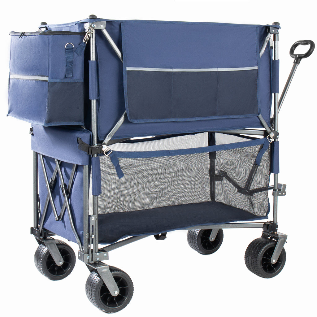 55" Heavy Duty Double-Layer Wagon with Brakes