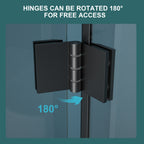 36"W x 72"H Fold Frameless Shower Door