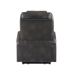 Gunmetal Leather Aire Recliner with Power Lift & Massage