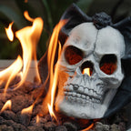 Demon Skull Gas Log for Ventless Fireplaces