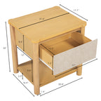Wood Nightstand Set - Modern Nightstands with Drawer