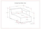 Rex Right Chaise Sofa Module