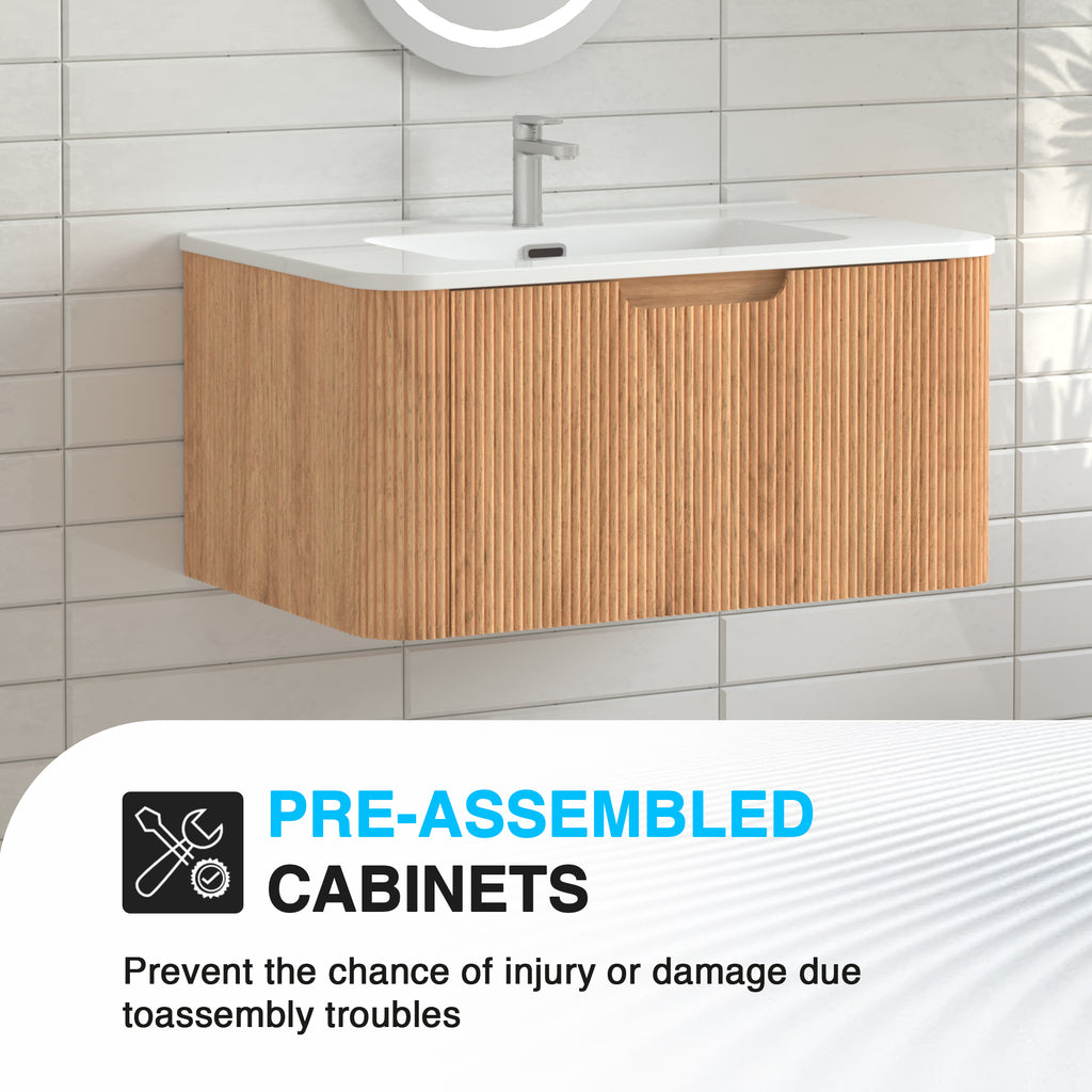 30" Modern Floating Bathroom Vanity