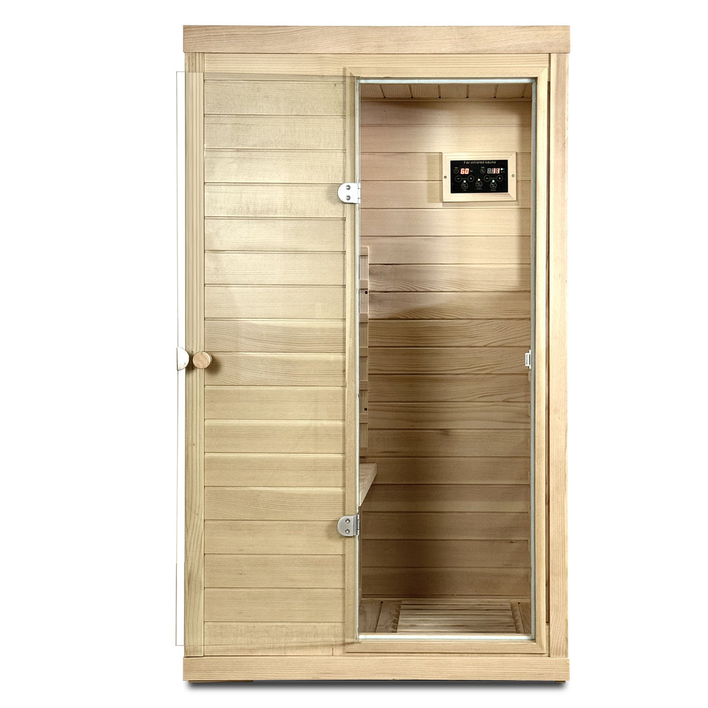 Canadian Hemlock Wood One Person Far Infrared Sauna
