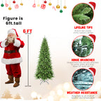 7FT Slim Christmas Tree – Perfect for Corners & Small Spaces