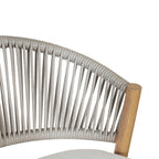 Outdoor 30.25" Seat Height Aluminum Frame Barstools with PE Rattan Backrest