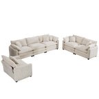 Modern Fabric Living Room Sofa 2-Piece Set