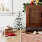 50CM Flocked Tabletop Christmas Tree
