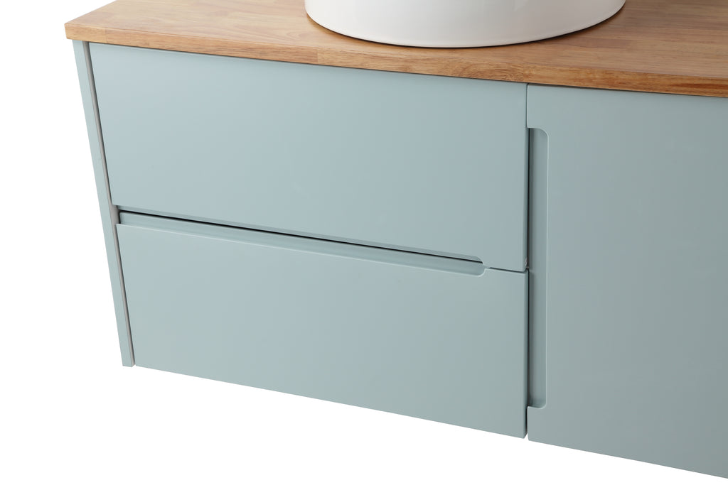 36-Inch Double Drawer + Single Door Wall-Mounted Bathroom Vanity