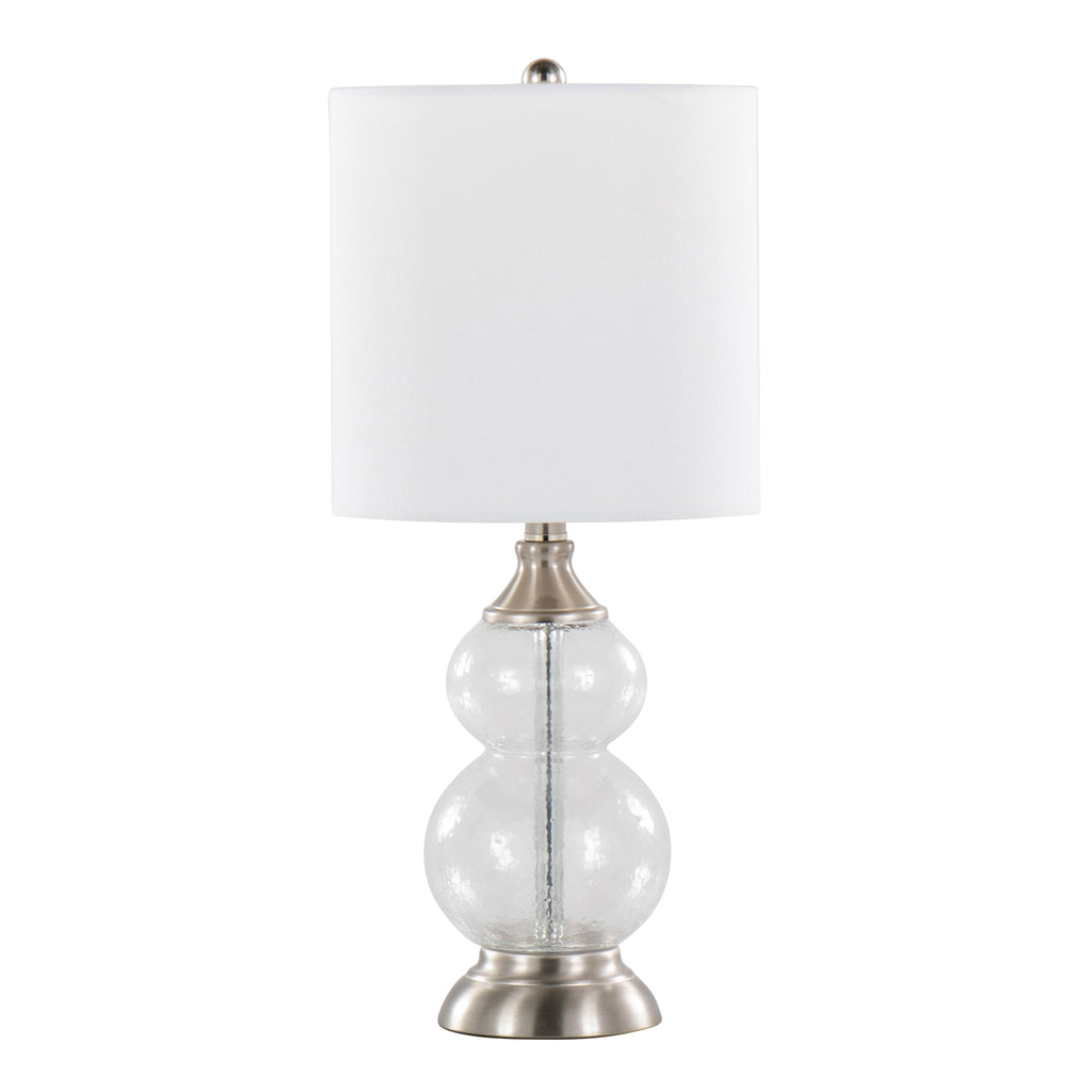 Belle 20" Contemporary Glass Accent Lamp