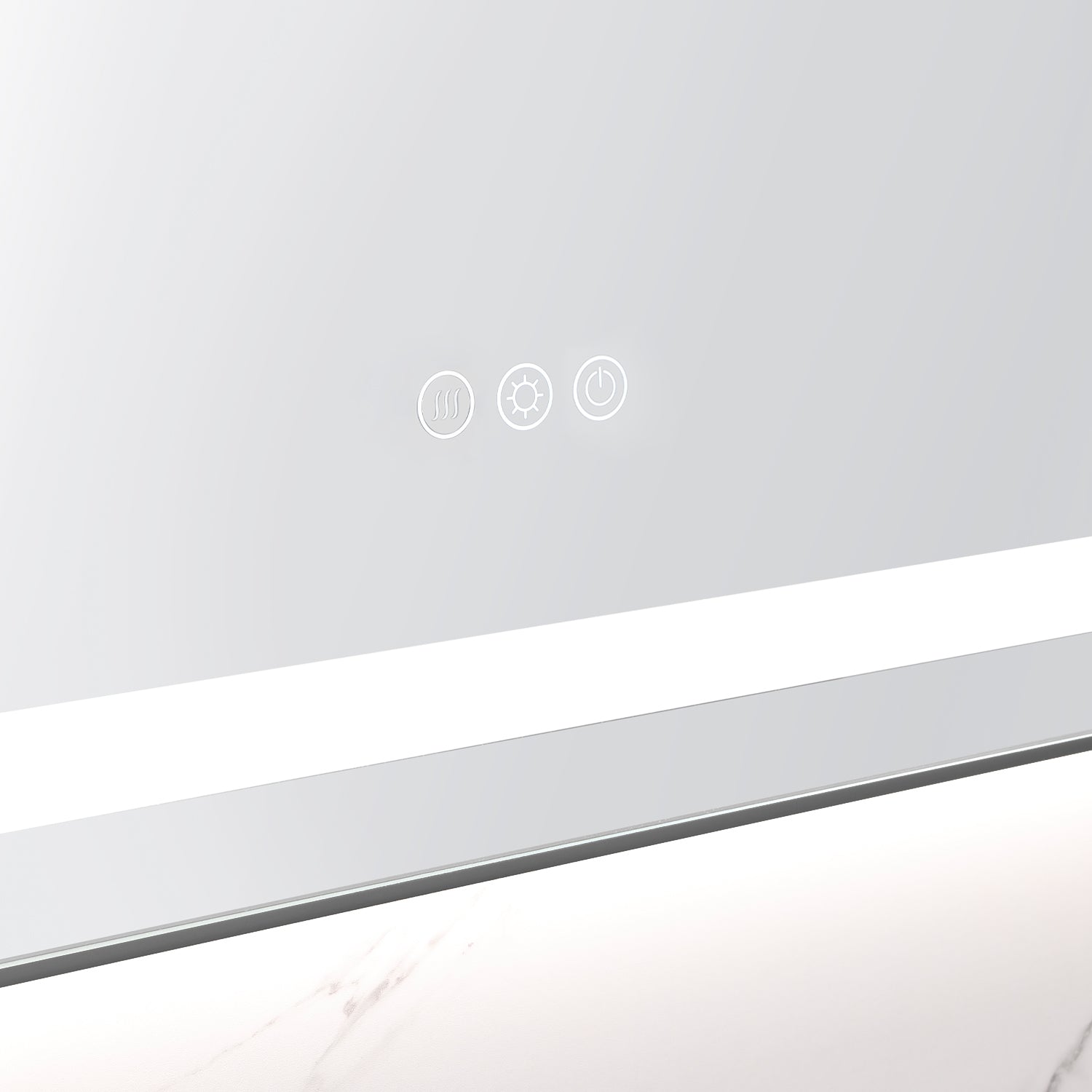 48" x 28" LED Bathroom Mirror with Front and Backlight