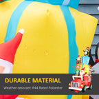Outsunny 9ft Christmas Inflatable Santa Claus with Gift Car