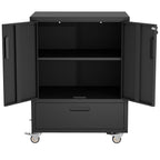 Mobile Tool Cart with Lockable Casters - 40" H x 30" W x 20" D