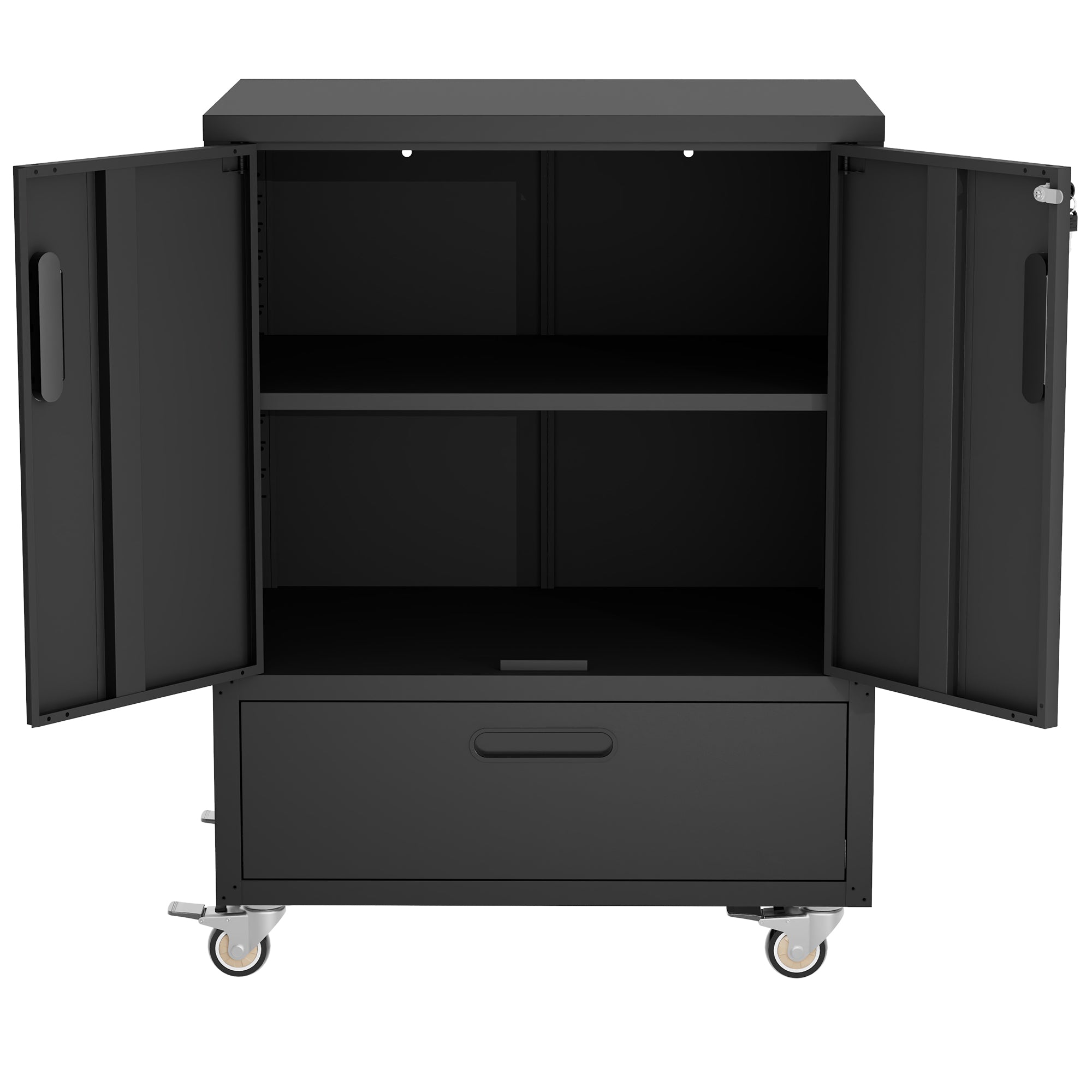 Mobile Tool Cart with Lockable Casters - 40" H x 30" W x 20" D