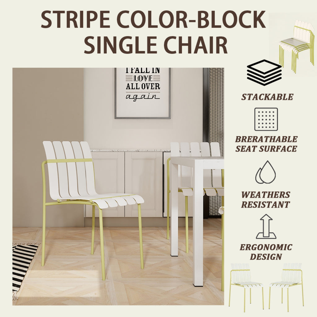 Summer 4-Pack Modern Striped Color Block Chairs