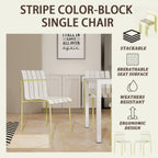 Summer 4-Pack Modern Striped Color Block Chairs