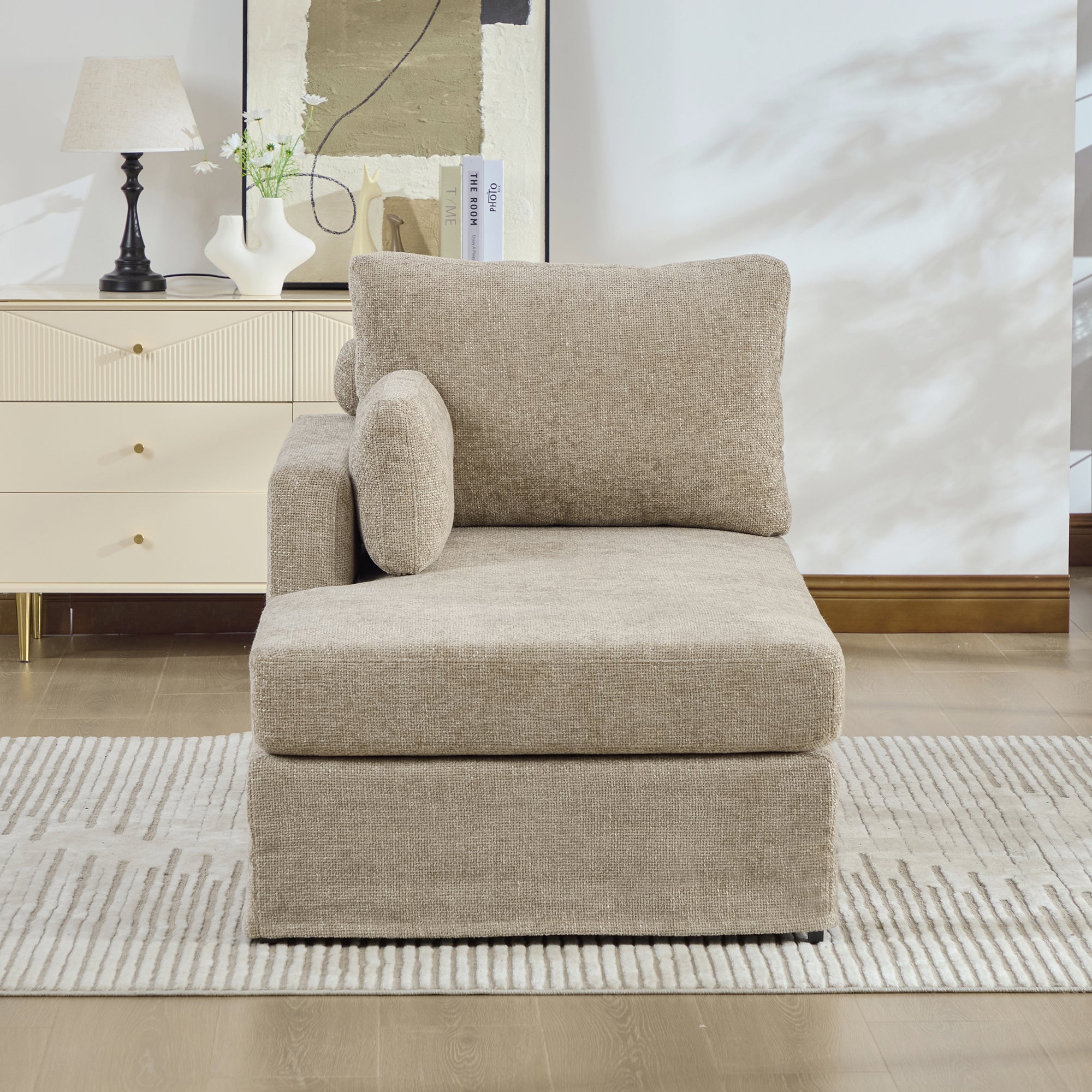 31.69" Wide Modular Sofa Bed with Cushions
